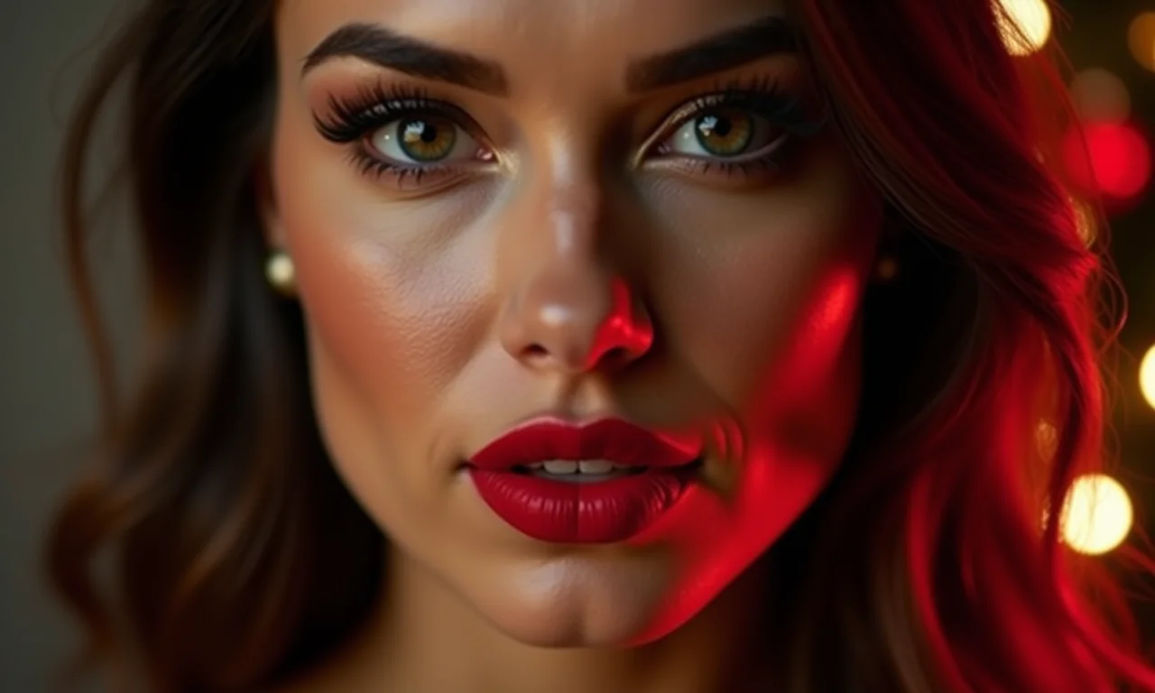 Batom vermelho poderoso para o Natal.