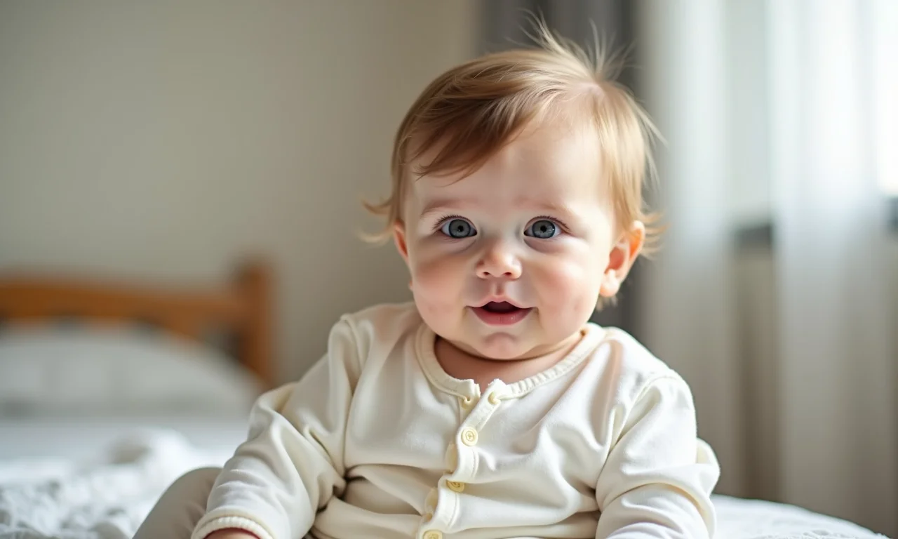 Bebê com roupas leves e soltas.