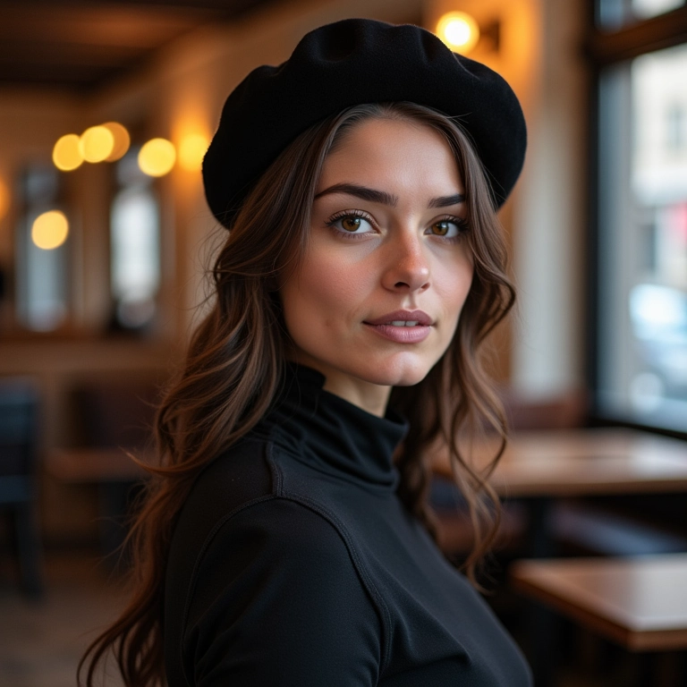 Boina adicionando charme parisiense ao look.