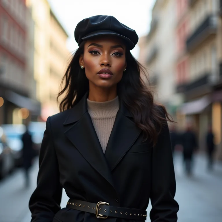 Boina com casaco: look elegante