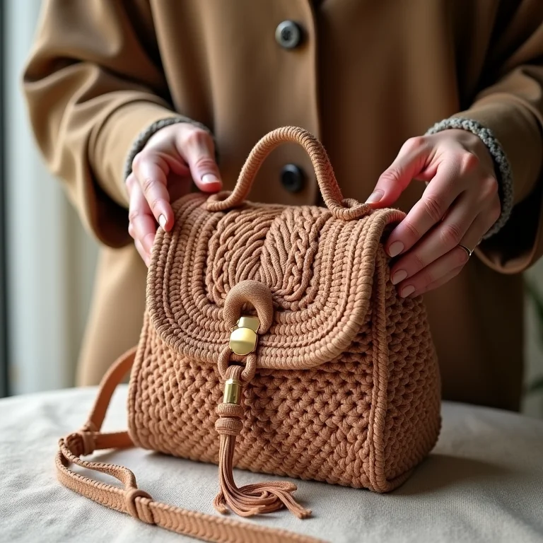 Bolsa de crochê moderna da Catarina Mina