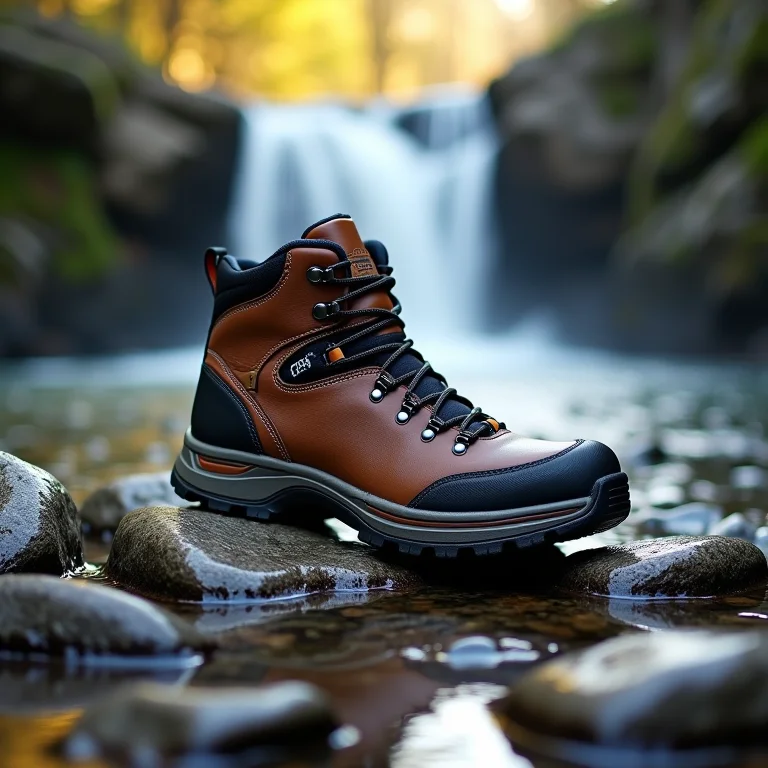 Botas de trilha adequadas para caminhar até a cachoeira.
