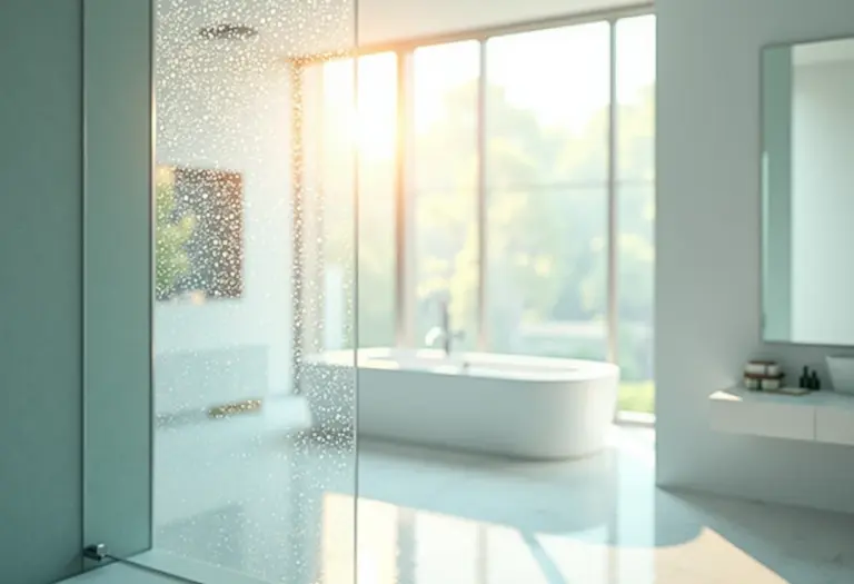 Box de banheiro impecável após limpeza com sapólio