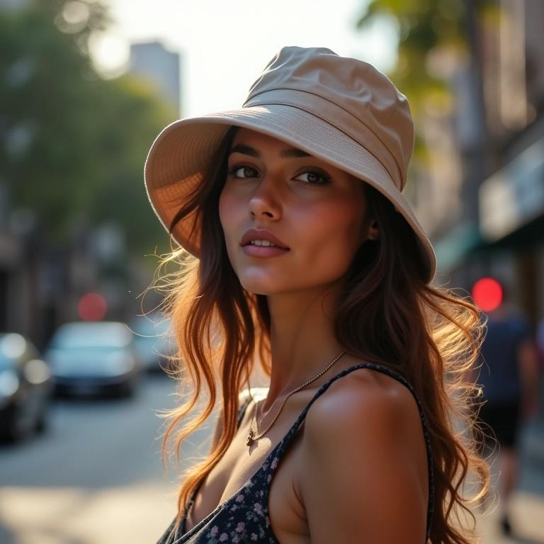 Bucket Hat em cenário urbano e descolado.