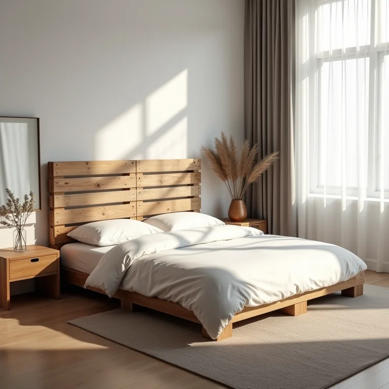 Cabeceira de pallet com espelho