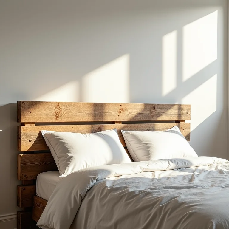 Cabeceira de pallet com tecido estampado