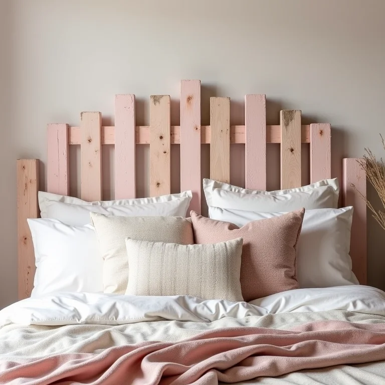 Cabeceira de pallet personalizada com cores e texturas