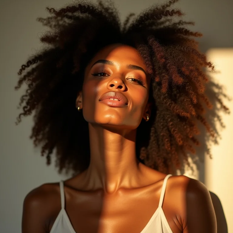 Cabelo brilhante e macio após uso de vinagre de maçã