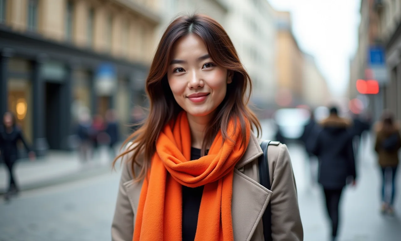 Cachecol lateral fashion para um toque de ousadia.