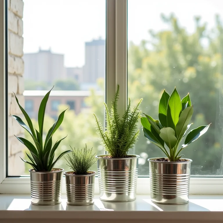 Cachepots originais para plantas feitos de latas