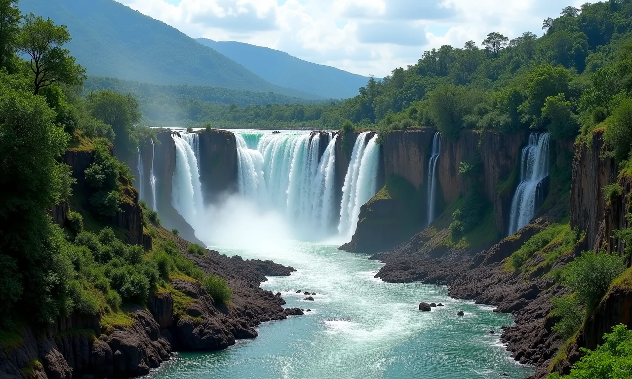 Cachoeiras no Cânion Guartelá, Paraná.