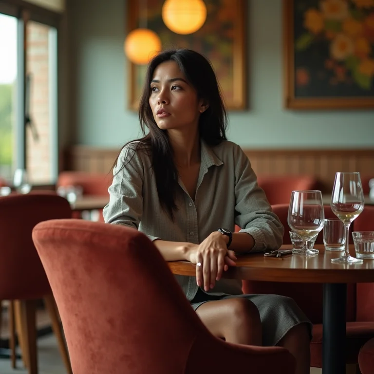Cadeiras desconfortáveis em sala de jantar.