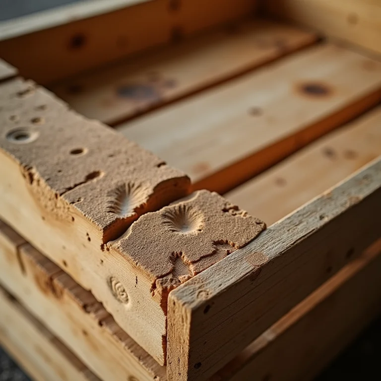 Caixote de feira lixado de forma inadequada.