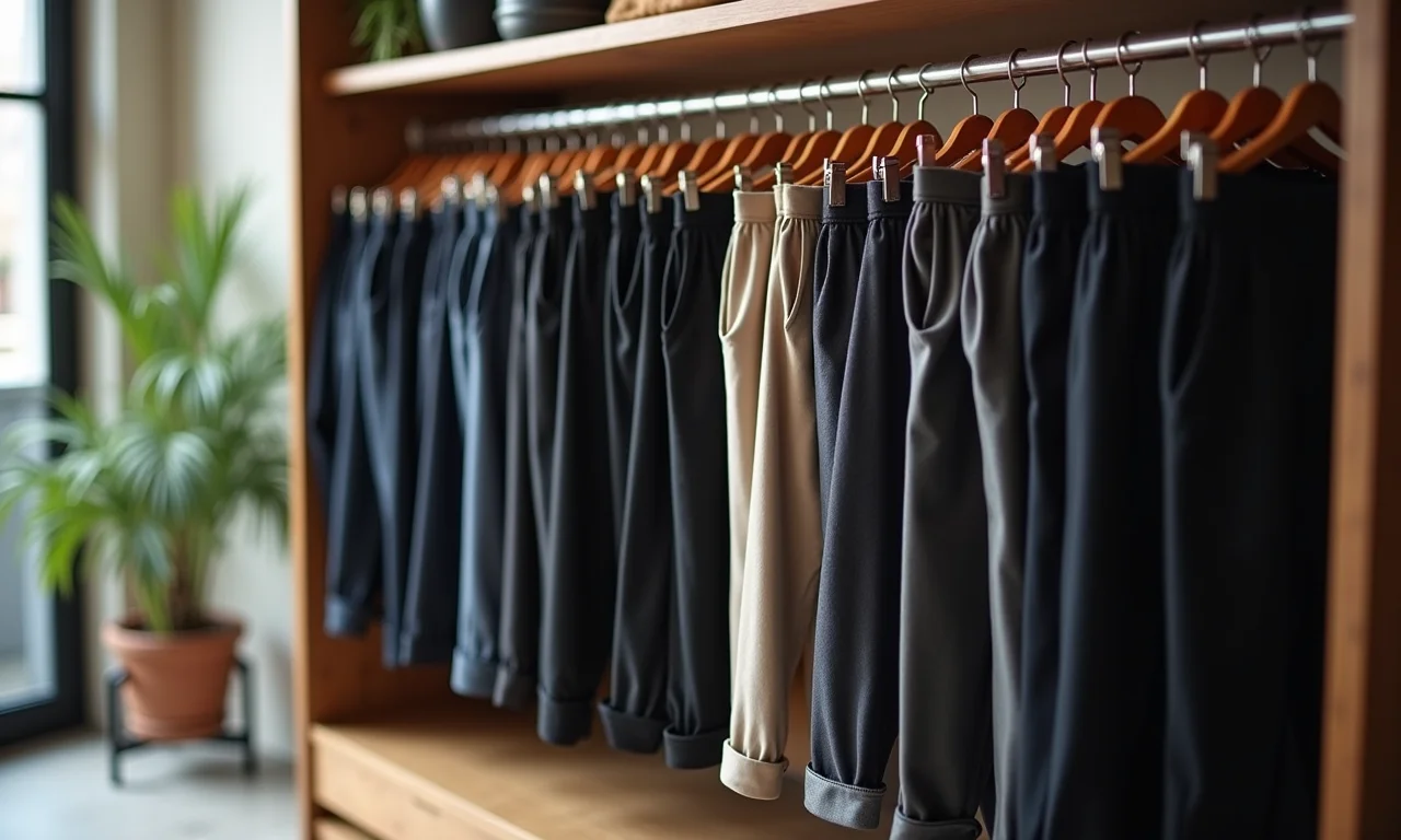 Calças de alfaiataria reta de diferentes marcas disponíveis no Brasil.