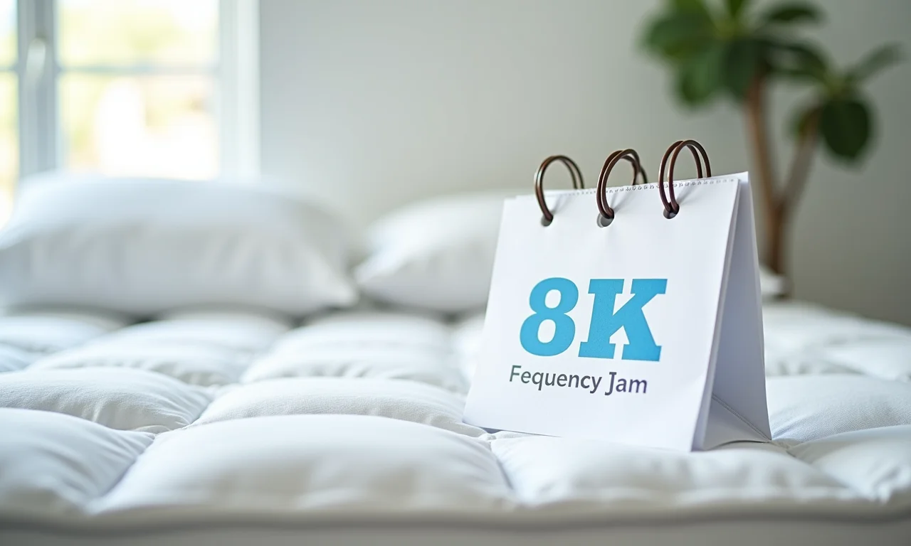 Calendário mostrando a frequência ideal para limpeza a seco do colchão.