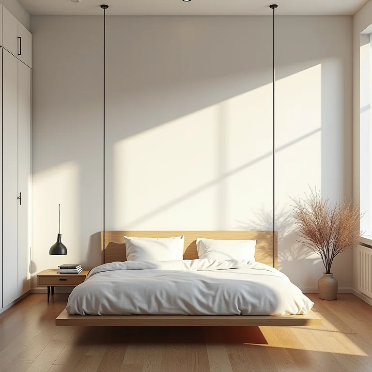 Cama suspensa em studio: solução inteligente para otimizar o espaço