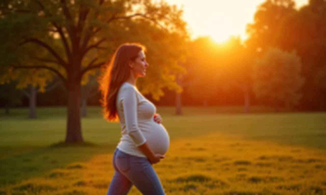 Caminhada curta e relaxante para gestantes.