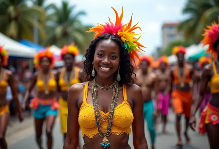 Carnaval vibrante em Trinidad e Tobago