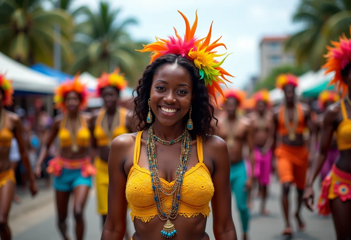 Carnaval vibrante em Trinidad e Tobago