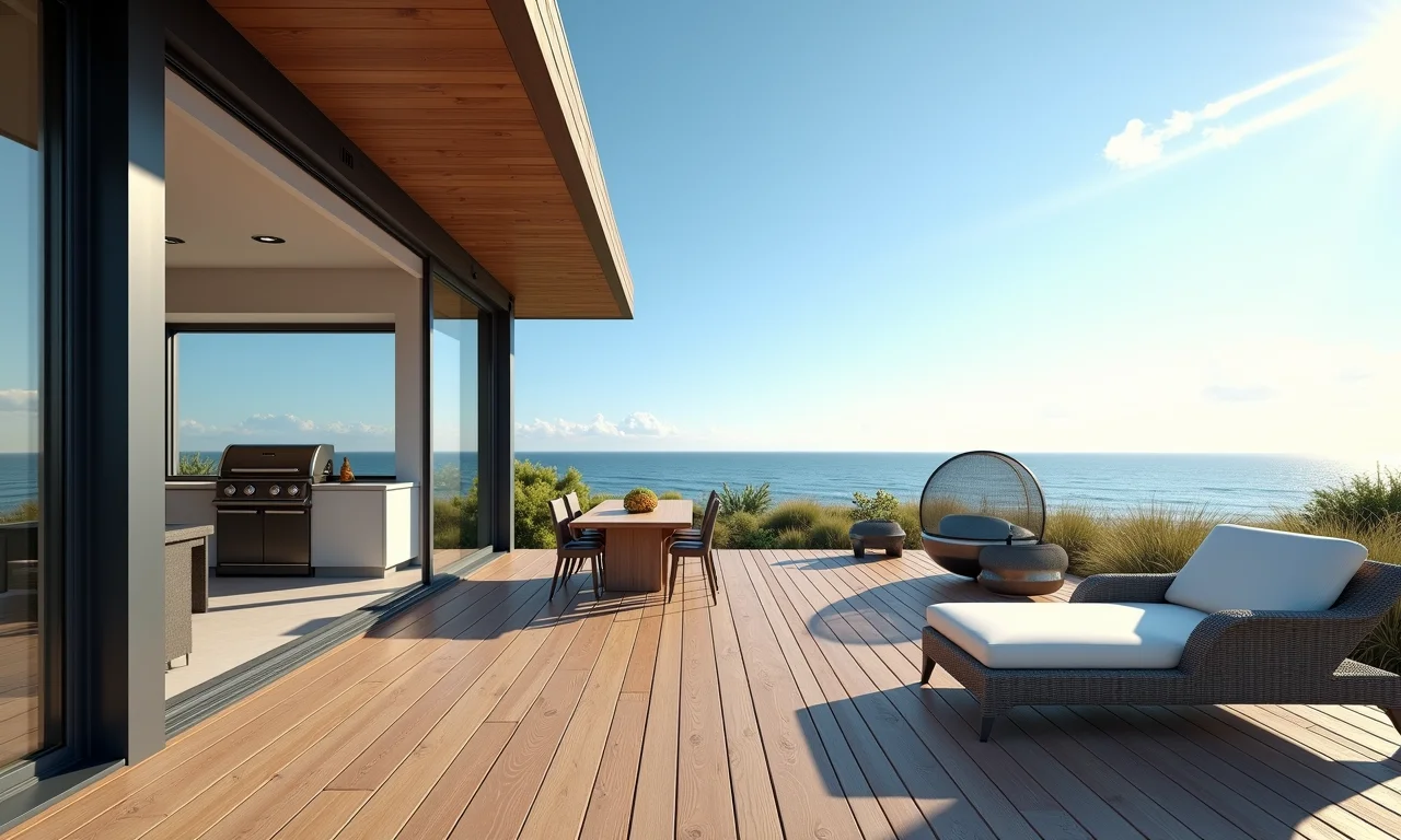 Casa de praia com varanda gourmet e vista para o mar