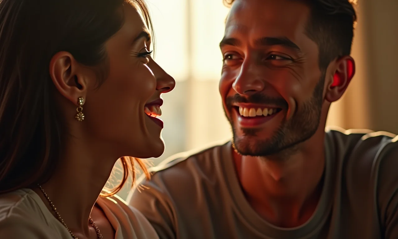 Casal conversando intimamente, abrindo o coração.