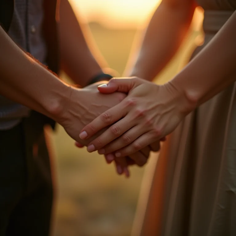 Casal de mãos dadas, representando a numerologia no amor