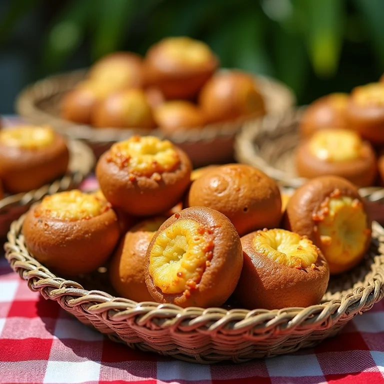 Cestas de palha repletas de doces típicos de festa junina