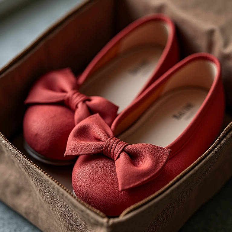 Close de sapatilhas Ballasox dobradas e expostas em bolsa de viagem de luxo brasileira.