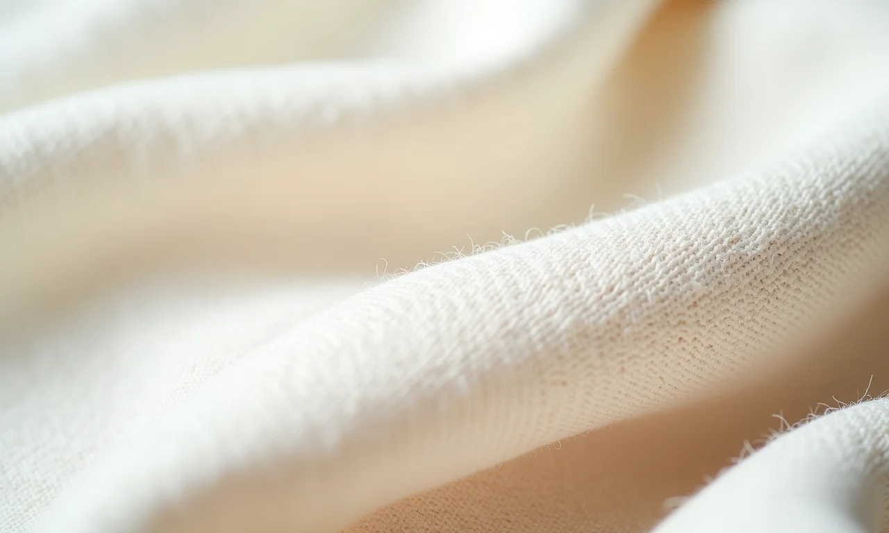 Close-up da textura do linho, destacando suas fibras naturais e sustentabilidade.