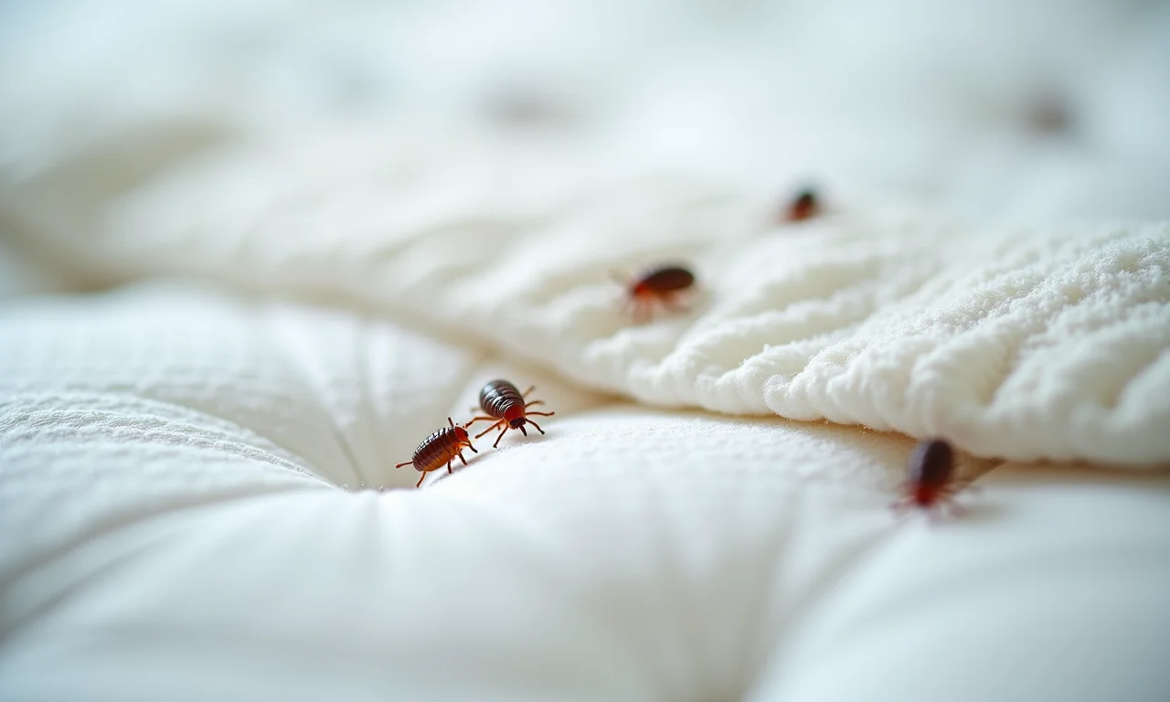 Colchão limpo e livre de ácaros após a limpeza a seco.