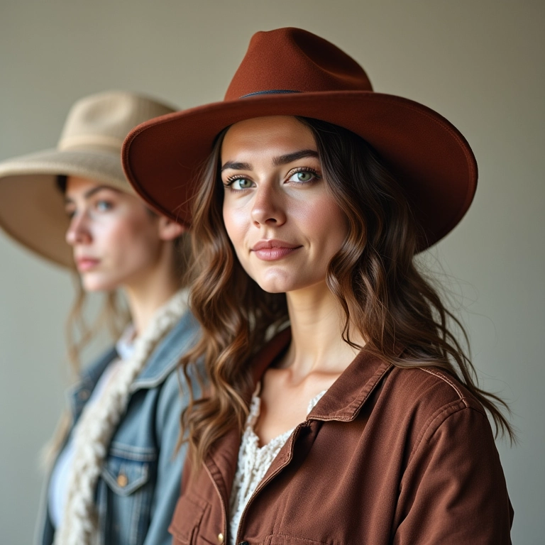 Combinações de chapéus com diferentes looks.