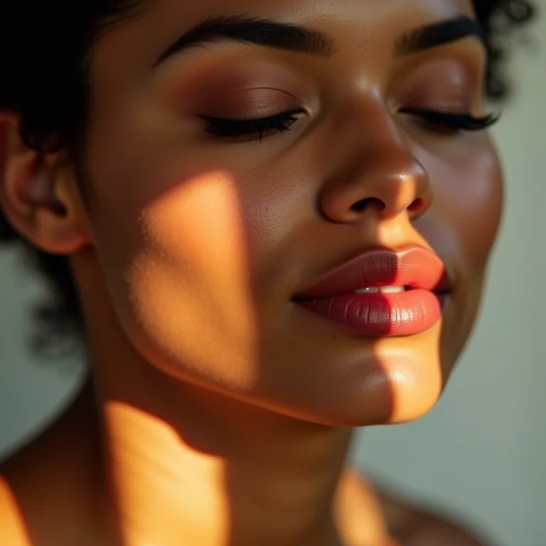 Comparação de lábios ressecados e hidratados com gloss labial.