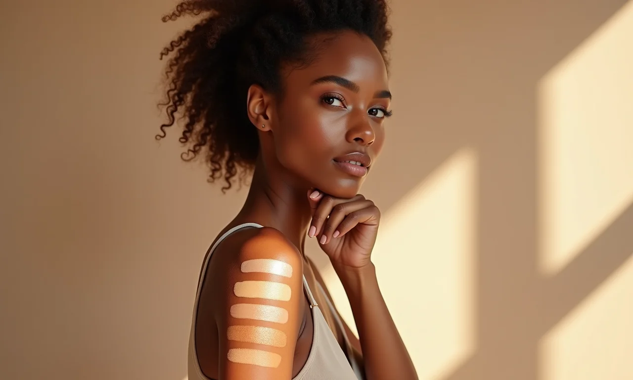 Comparando tons de iluminador na pele