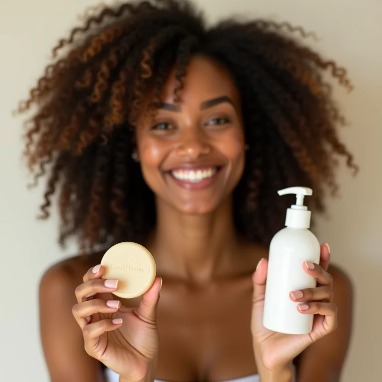 Comparativo entre condicionador sólido e condicionador tradicional.