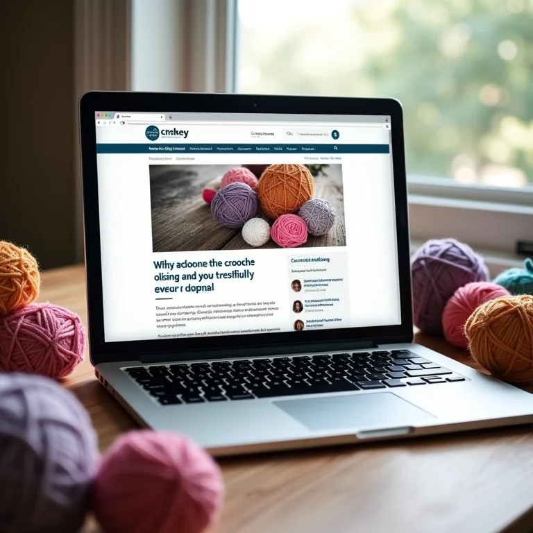 Comunidades online para trocar ideias sobre crochê.