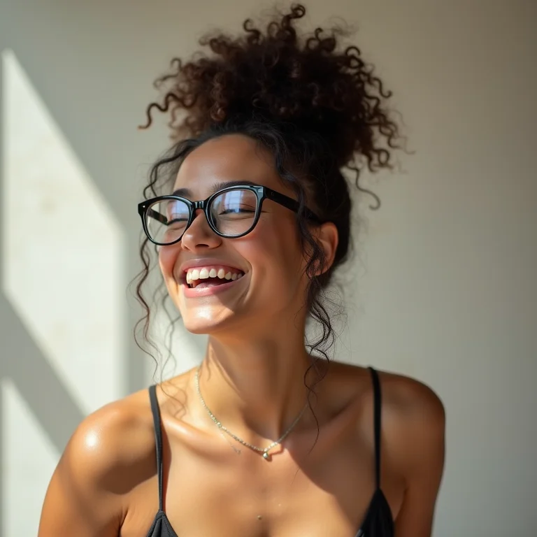 Coque alto estiloso para quem usa óculos