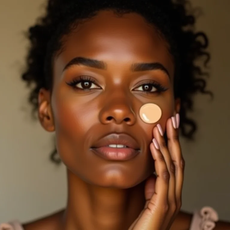 Corretivo iluminador disfarçando olheiras em pele madura.