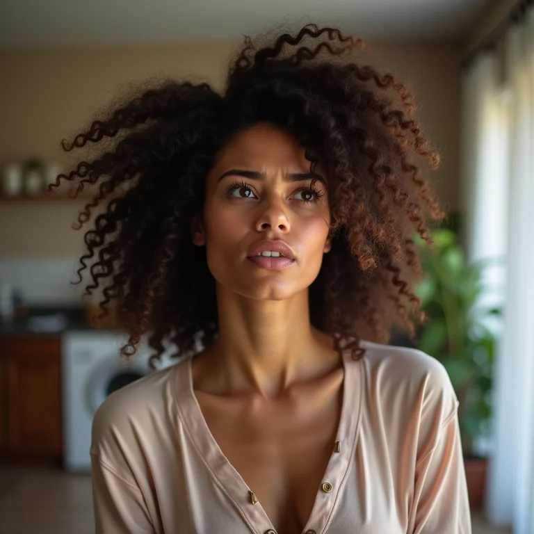 Corte de cabelo inadequado causando volume excessivo