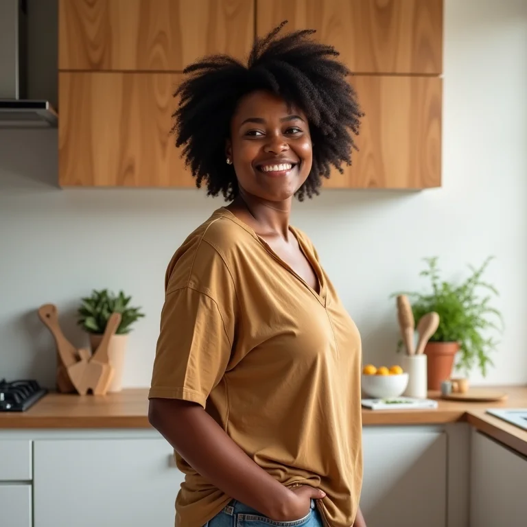 Cozinha renovada com papel contact nos armários