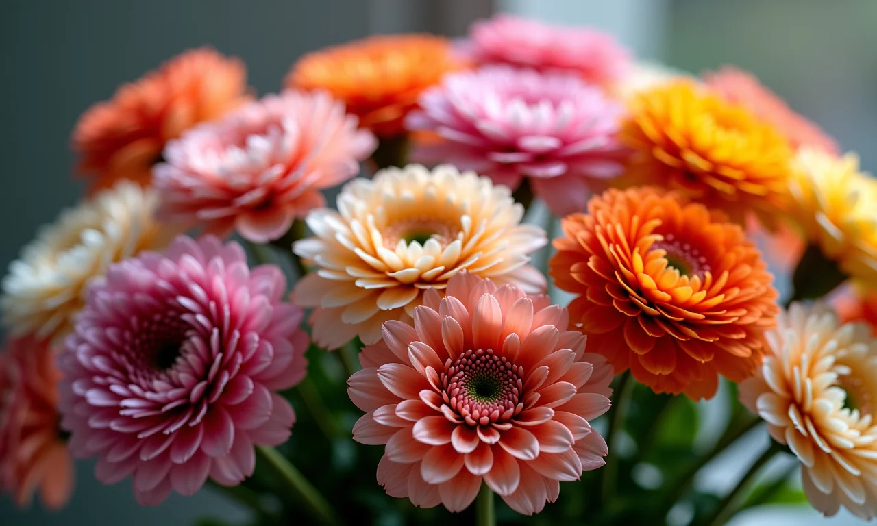 Cravos coloridos, representando a diversidade de significados.