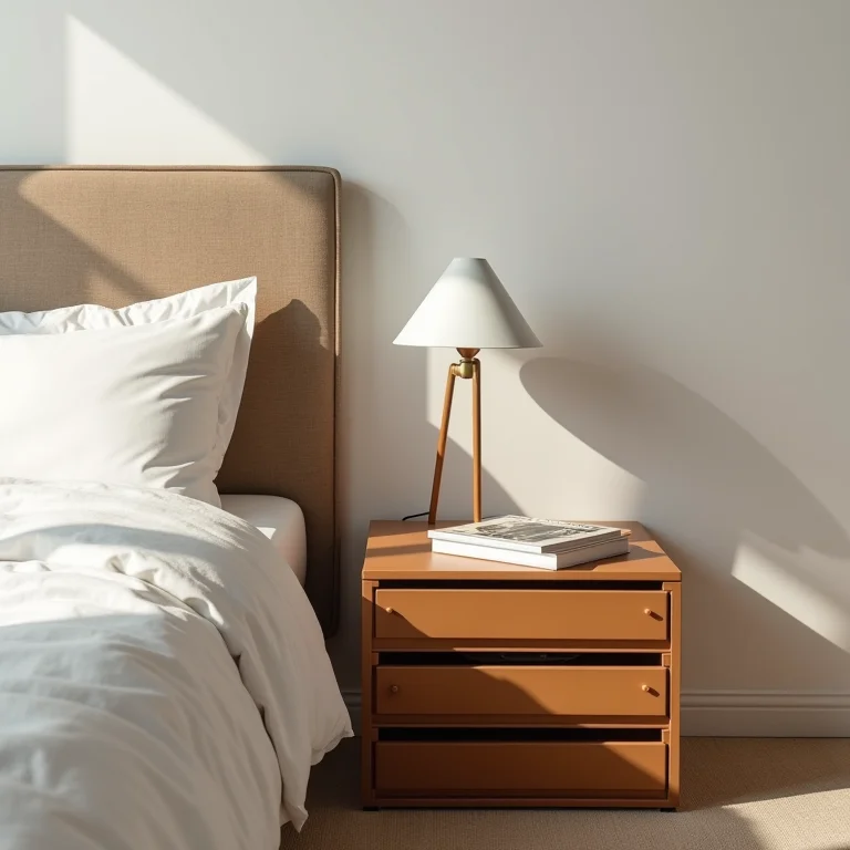 Criado-mudo original feito com caixote de feira pintado