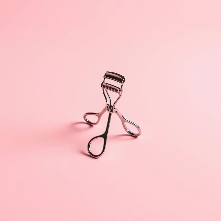 Curvador de cílios danificado com almofada de borracha rachada