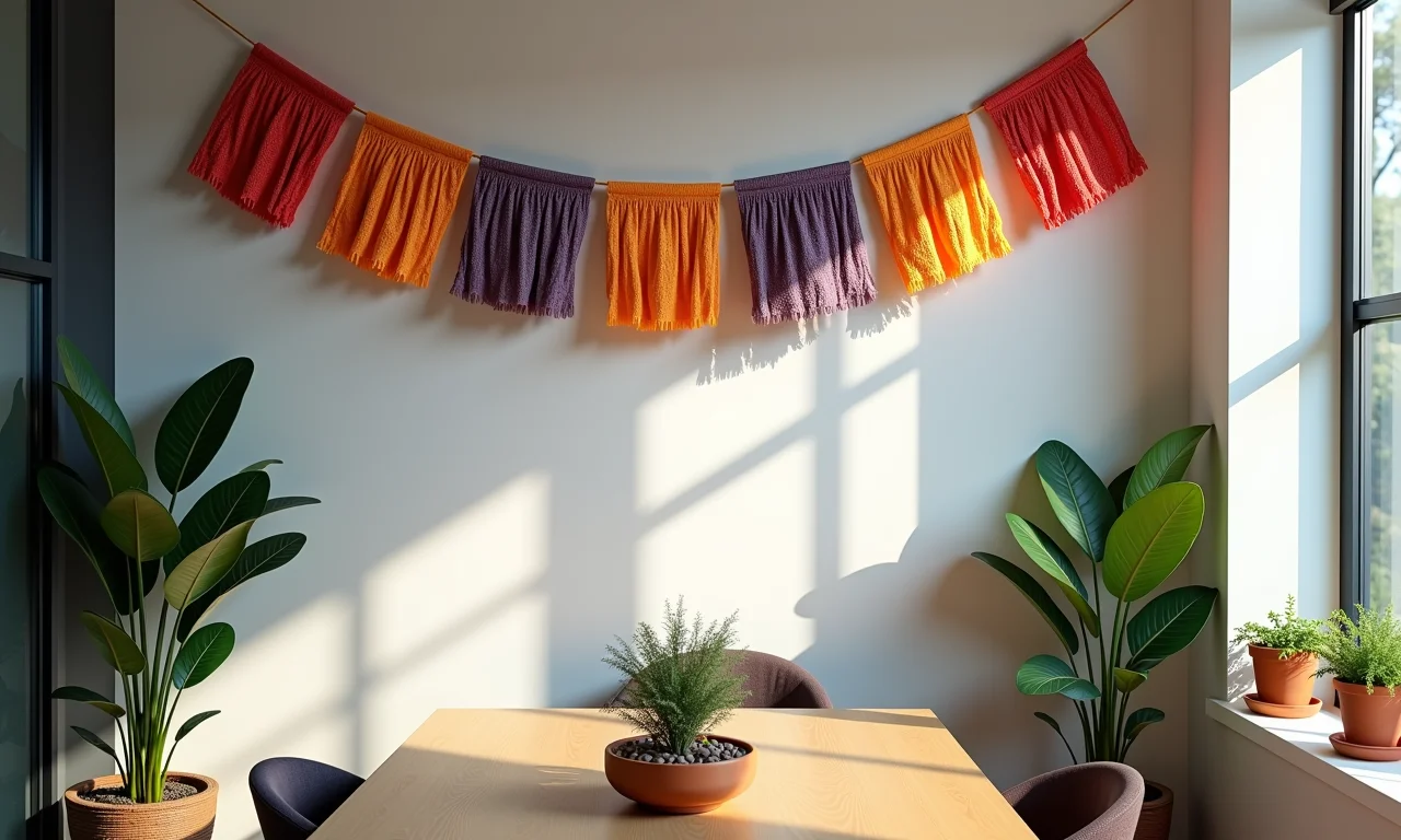 Decorações criativas e econômicas de Festa Junina em escritório.