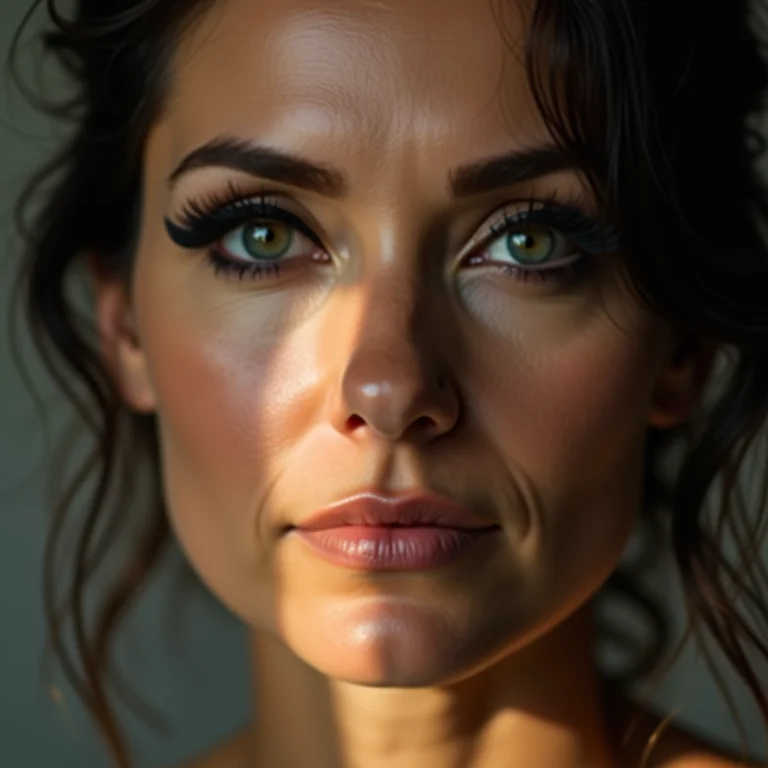 Delineado gráfico grosso envelhecendo o olhar.