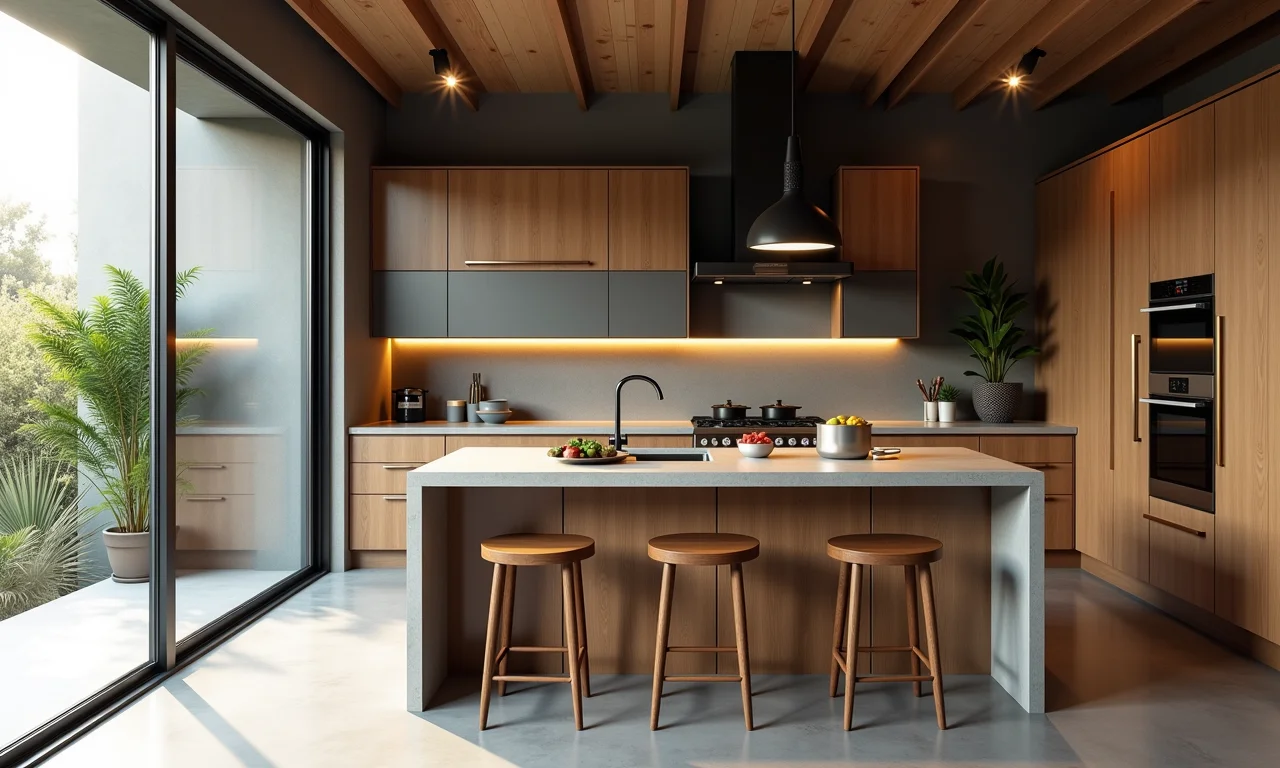 Design de cozinha moderna por arquiteta, destacando dicas e truques.