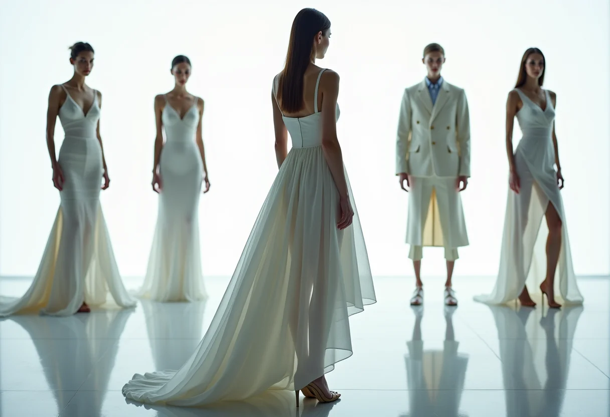 Designers examinam vestido futurista impresso em 3D