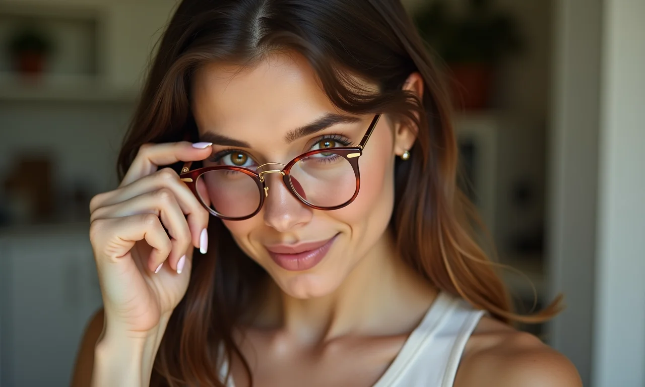 Detalhe de acessório único em mulher com conjuntinho, expressando personalidade.