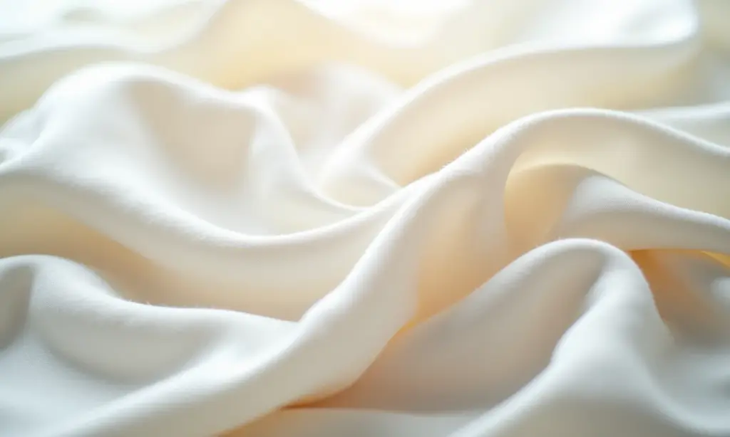 Detalhe de tecido modal leve e macio.