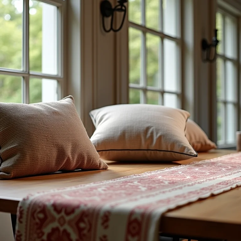 Detalhes têxteis para aconchegar a sala de jantar