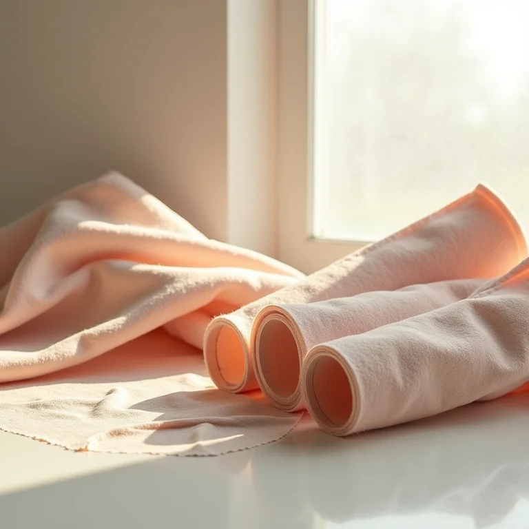 Diferentes tipos de cola para tecido dispostos ao lado de um pedaço de feltro